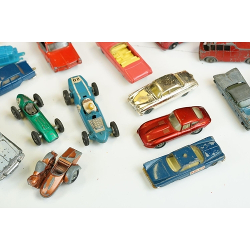 1307 - Quantity of mid 20th C play worn diecast, tin plate & plastic models to include Dinky, Benbros, Budg... 