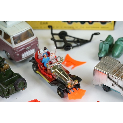 1307 - Quantity of mid 20th C play worn diecast, tin plate & plastic models to include Dinky, Benbros, Budg... 