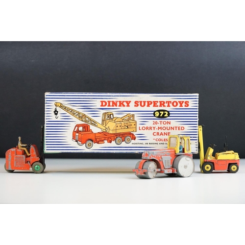 1310 - Boxed Dinky Supertoys 972 20 Ton Lorry Mounted Coles Crane (paint chips but vg overall) plus 3 x pla... 