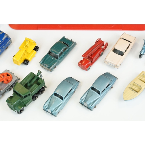 1314 - Around 35 mid 20th C play worn Matchbox Lesney 75 Series diecast models to include road and commerci... 