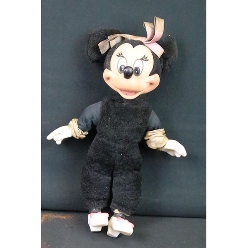 199 - Three vintage Mickey / Minnie Mouse soft toys to include a Semco example, tallest approx 28cm