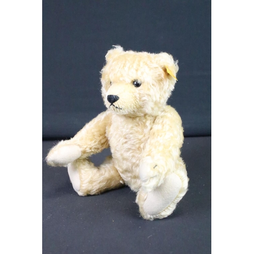 201 - Group of five Teddy bears to include a Steiff Classic Blonde Mohair Teddy Bear (no. 004704, button t... 