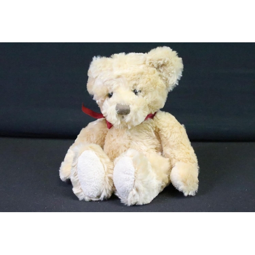 201 - Group of five Teddy bears to include a Steiff Classic Blonde Mohair Teddy Bear (no. 004704, button t... 