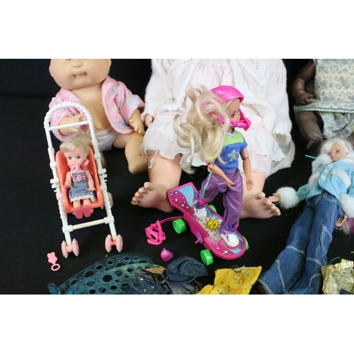 203 - Group of mixed dolls to include 3 x Mattel Barbie fashion dolls, Mattel Ken fashion doll, Chiltern d... 