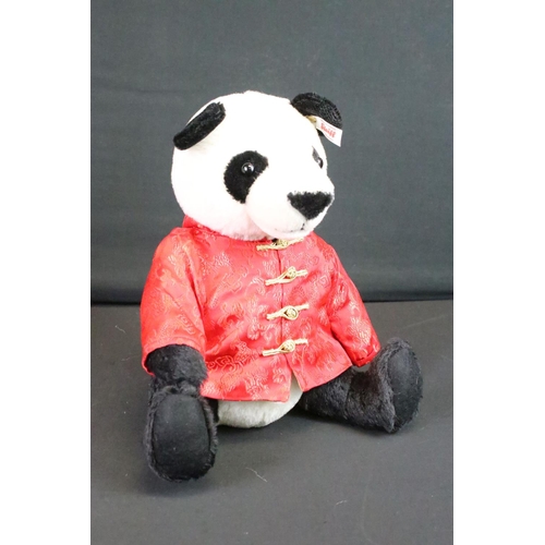 210 - Steiff - Three Steiff bears / soft toys to include Bao Bao the Lucky Panda ltd edn (664823, 28cm, wi... 