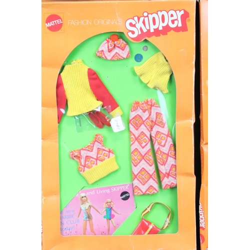 214 - Three boxed Mattel Barbie & Skipper fashion outfit sets, circa 1960s / 70s, to include Barbie 3428 '... 