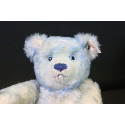 215 - Steiff - Boxed ltd edn Steiff Hello 2000 Goodbye 1999 Teddy Bear set, no 03019, complete with blue a... 