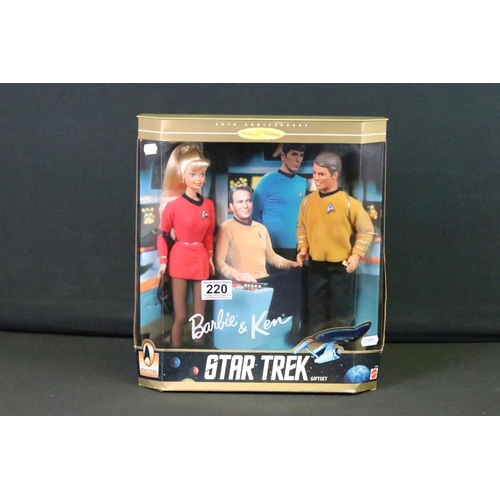 220 - Boxed Mattel Ken & Barbie Star Trek 15006 30th Anniversary Collectors Edition doll set, appears unre... 