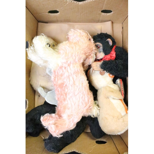 222 - Large group of assorted 1930s and later teddies to include Dean's Rag Book Lamb, 1950s Alvin the Chi... 