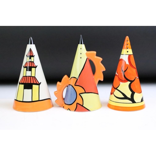 16 - Two Lorna Bailey 'Old Ellgreave Pottery' conical sugar shakers to include Sunset (3rd ltd edn) and P... 