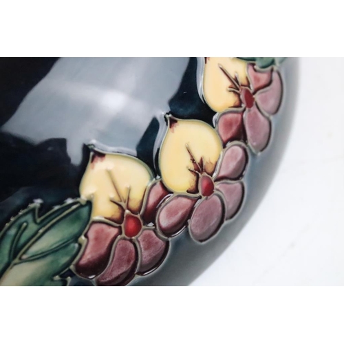 23 - Moorcroft 'Honeysuckle' pattern circular fruit bowl, impressed & painted marks to base, date mark fo... 