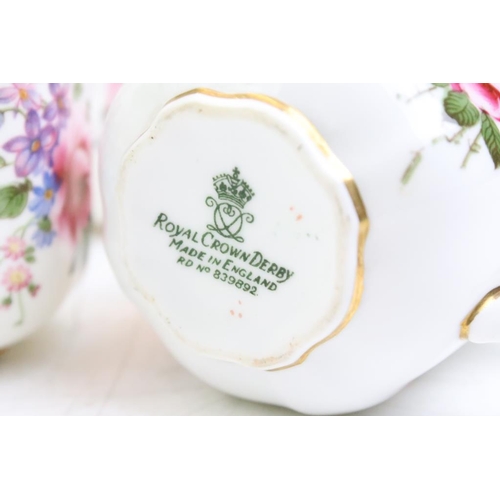 29 - Royal Crown Derby 'Posies' pattern floral coffee set to include coffee pot & cover, 6 coffee cups & ... 