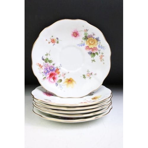 29 - Royal Crown Derby 'Posies' pattern floral coffee set to include coffee pot & cover, 6 coffee cups & ... 