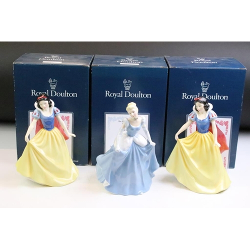 34 - Three boxed Royal Doulton 'The Disney Princess Collection' ltd edn porcelain figurines to include 2 ... 
