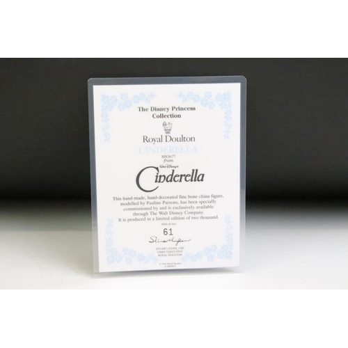 34 - Three boxed Royal Doulton 'The Disney Princess Collection' ltd edn porcelain figurines to include 2 ... 