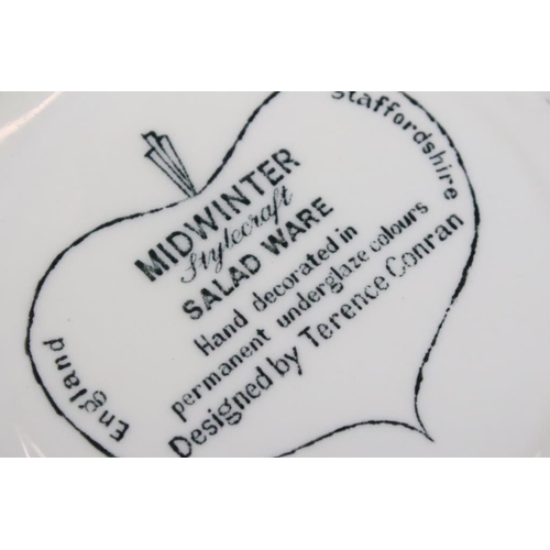 52 - Group of glass & ceramics to include a set of four Terence Conran Midwinter Salad Ware plates (19.5c... 