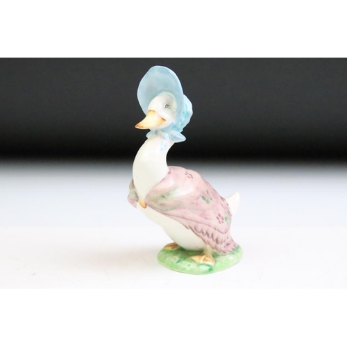 58 - Six Beswick Beatrix Pottery porcelain figures to include Jemima Puddleduck, Samuel Whiskers, Mrs Tig... 