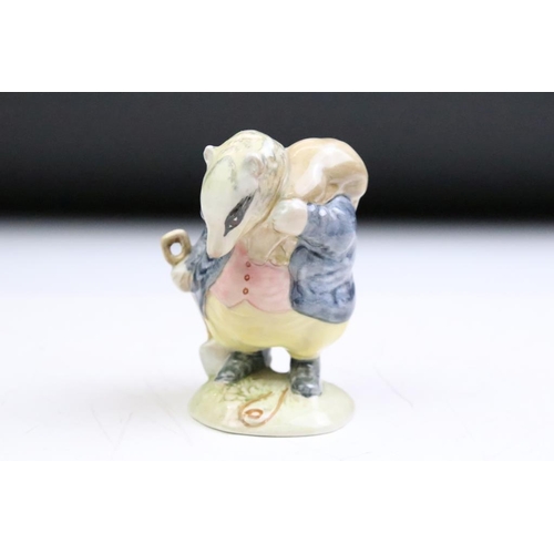 58 - Six Beswick Beatrix Pottery porcelain figures to include Jemima Puddleduck, Samuel Whiskers, Mrs Tig... 