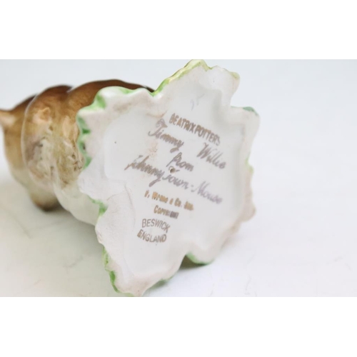 58 - Six Beswick Beatrix Pottery porcelain figures to include Jemima Puddleduck, Samuel Whiskers, Mrs Tig... 