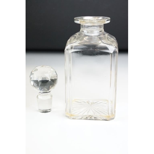 203 - 19th Century Victorian coromandel wood decanter box housing four decanter bottle with faceted stoppe... 