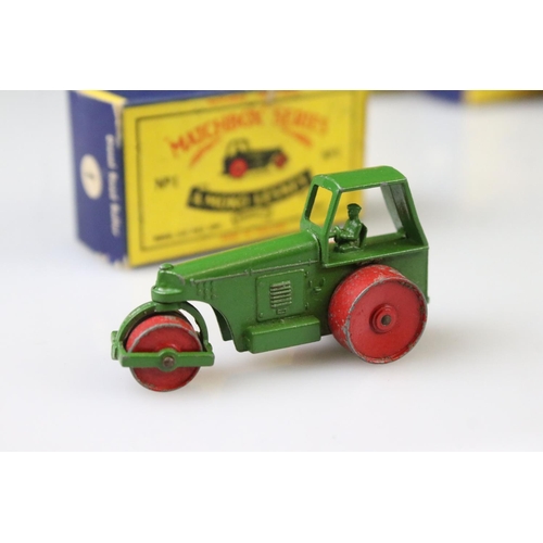 1369 - 10 Boxed Matchbox Lesney 75 Series diecast models to include 1 Diesel Road Roller, 49 Army Half Truc... 