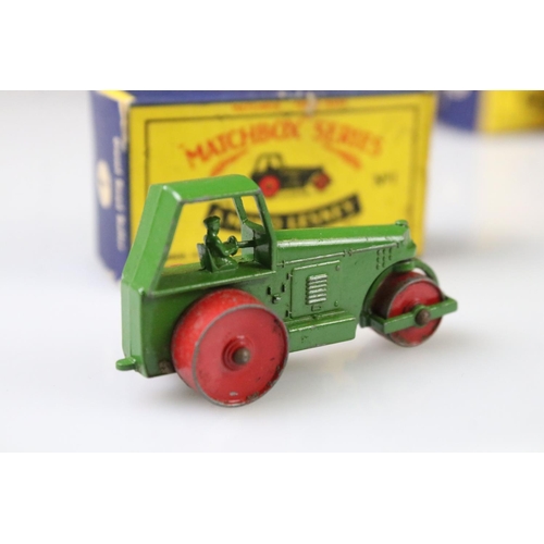 1369 - 10 Boxed Matchbox Lesney 75 Series diecast models to include 1 Diesel Road Roller, 49 Army Half Truc... 