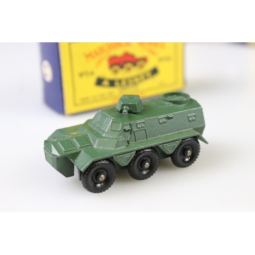 1369 - 10 Boxed Matchbox Lesney 75 Series diecast models to include 1 Diesel Road Roller, 49 Army Half Truc... 