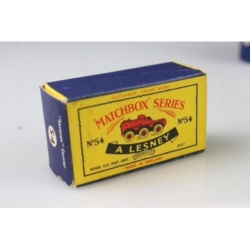 1369 - 10 Boxed Matchbox Lesney 75 Series diecast models to include 1 Diesel Road Roller, 49 Army Half Truc... 