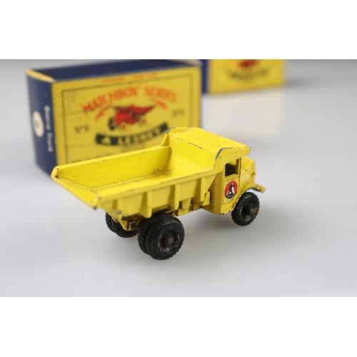 1369 - 10 Boxed Matchbox Lesney 75 Series diecast models to include 1 Diesel Road Roller, 49 Army Half Truc... 