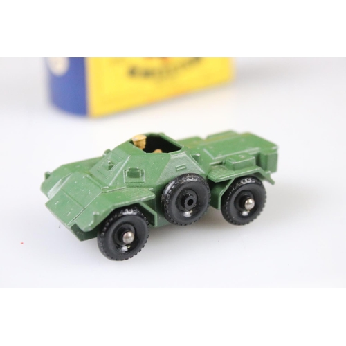 1369 - 10 Boxed Matchbox Lesney 75 Series diecast models to include 1 Diesel Road Roller, 49 Army Half Truc... 