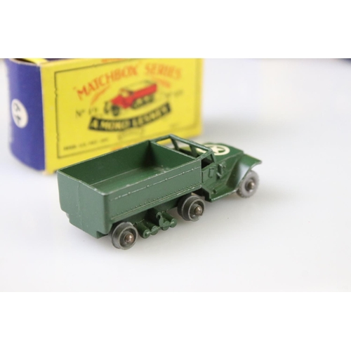 1369 - 10 Boxed Matchbox Lesney 75 Series diecast models to include 1 Diesel Road Roller, 49 Army Half Truc... 