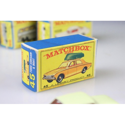 1370 - Nine boxed Matchbox 75 Series diecast models to include 18 Field Car, 19 Lotus Racing Car, 66 Greyho... 