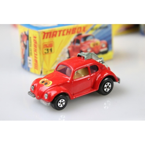 1372 - 17 boxed Matchbox Superfast diecast models to include 48 Pi-Eyed Piper, 74 Toe Joe, 31 Volks-Dragon,... 