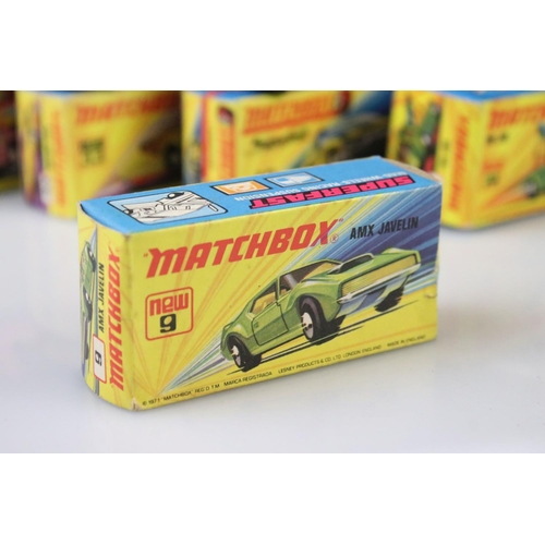 1372 - 17 boxed Matchbox Superfast diecast models to include 48 Pi-Eyed Piper, 74 Toe Joe, 31 Volks-Dragon,... 