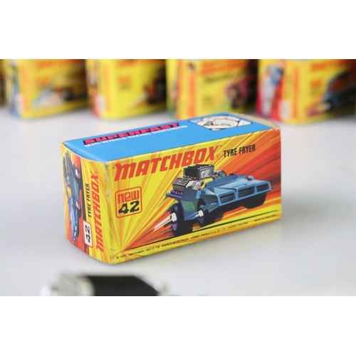 1372 - 17 boxed Matchbox Superfast diecast models to include 48 Pi-Eyed Piper, 74 Toe Joe, 31 Volks-Dragon,... 