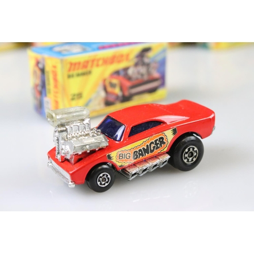 1372 - 17 boxed Matchbox Superfast diecast models to include 48 Pi-Eyed Piper, 74 Toe Joe, 31 Volks-Dragon,... 