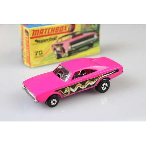 1372 - 17 boxed Matchbox Superfast diecast models to include 48 Pi-Eyed Piper, 74 Toe Joe, 31 Volks-Dragon,... 