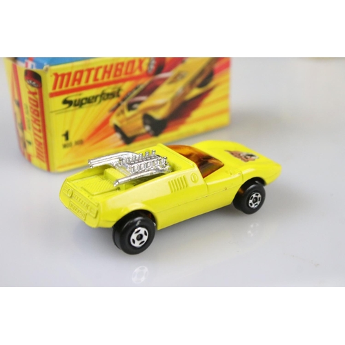 1372 - 17 boxed Matchbox Superfast diecast models to include 48 Pi-Eyed Piper, 74 Toe Joe, 31 Volks-Dragon,... 