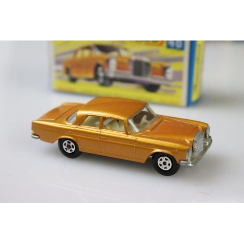 1375 - 17 Boxed Matchbox Superfast diecast models to include 15 Volkswagen, 12 Safari Land Rover, 27 Merced... 