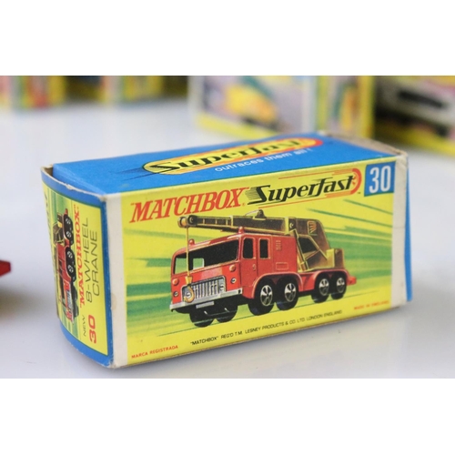 1375 - 17 Boxed Matchbox Superfast diecast models to include 15 Volkswagen, 12 Safari Land Rover, 27 Merced... 