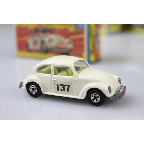 1375 - 17 Boxed Matchbox Superfast diecast models to include 15 Volkswagen, 12 Safari Land Rover, 27 Merced... 