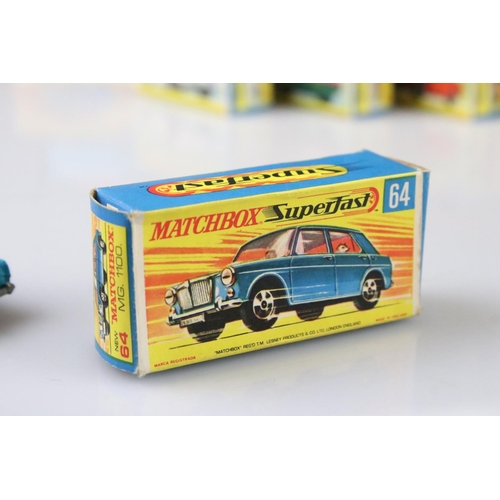 1375 - 17 Boxed Matchbox Superfast diecast models to include 15 Volkswagen, 12 Safari Land Rover, 27 Merced... 