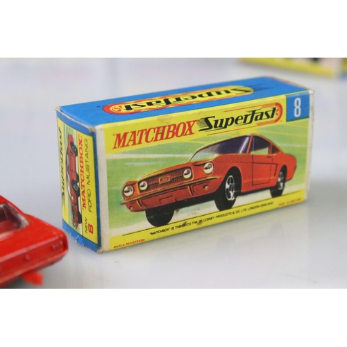 1375 - 17 Boxed Matchbox Superfast diecast models to include 15 Volkswagen, 12 Safari Land Rover, 27 Merced... 