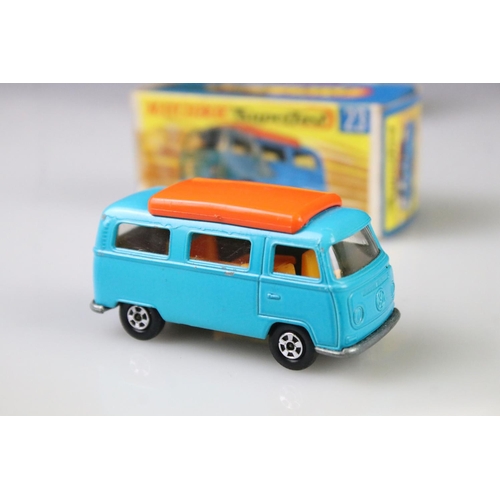 1375 - 17 Boxed Matchbox Superfast diecast models to include 15 Volkswagen, 12 Safari Land Rover, 27 Merced... 