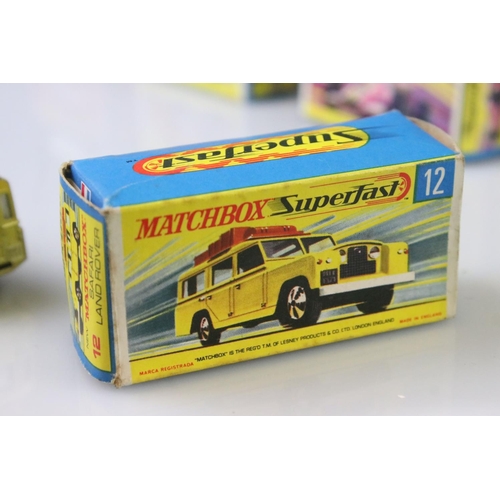 1375 - 17 Boxed Matchbox Superfast diecast models to include 15 Volkswagen, 12 Safari Land Rover, 27 Merced... 