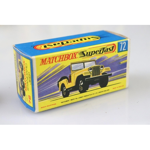 1376 - 17 Boxed Matchbox Superfast diecast models to include 41 Ford GT, 29 Racing Mini, 57 Landrover Fore ... 