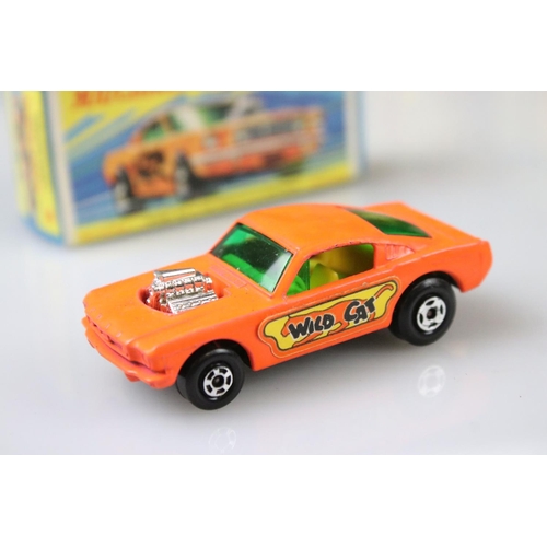 1376 - 17 Boxed Matchbox Superfast diecast models to include 41 Ford GT, 29 Racing Mini, 57 Landrover Fore ... 