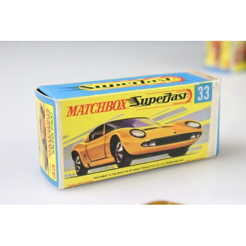 1376 - 17 Boxed Matchbox Superfast diecast models to include 41 Ford GT, 29 Racing Mini, 57 Landrover Fore ... 