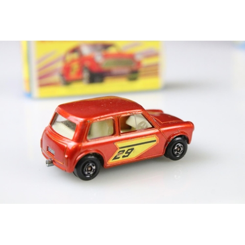 1376 - 17 Boxed Matchbox Superfast diecast models to include 41 Ford GT, 29 Racing Mini, 57 Landrover Fore ... 