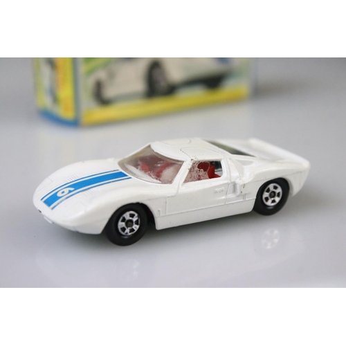 1376 - 17 Boxed Matchbox Superfast diecast models to include 41 Ford GT, 29 Racing Mini, 57 Landrover Fore ... 